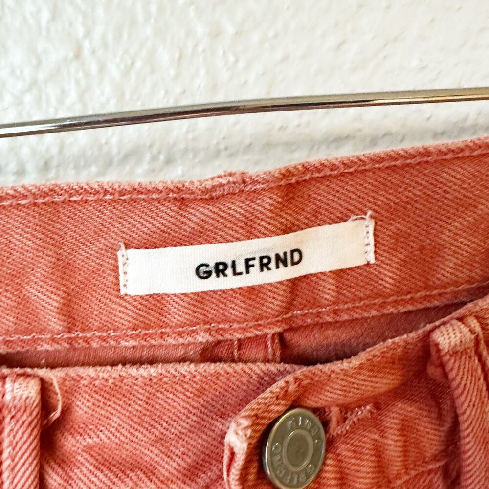 GRLFRND DENIM Orange The Karolina Jeans sz 25 Womens Denim Button Fly - Picture 5 of 11